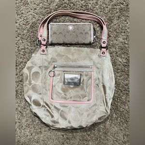 Coach purse and wallet set